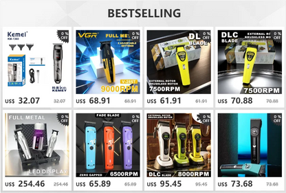 VGR V-879T Hair Trimmer for Men DLC Blade T-Blade 7500RPM LED Display 1500mAh Professional Hair Clipper Finishing Machine