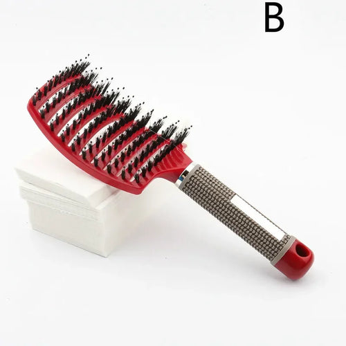 Detangling Hairbrush Scalp Massage Comb Bristle Nylon Women Magic