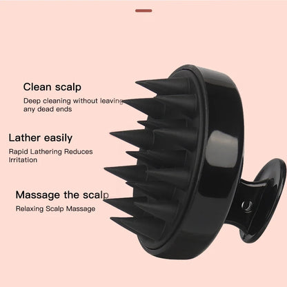 Silicone Head Scalp Massage Comb Hair Washing Brush Soft Scalp
