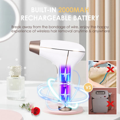 Vancostar Wireless Laser Hair Removal Rechargeable 4in1 Replaceable