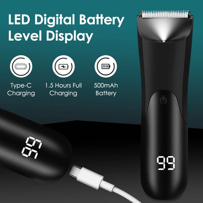Men's Body Hair trimmer Intimate Areas Groin Chest Balls Bikini And Pubic Hair Removal Sensitive Area Trimmer Men's Beauty Care