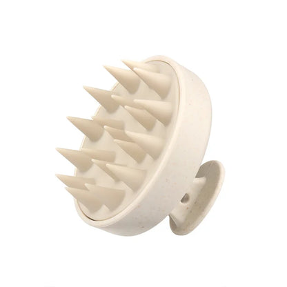 Silicone Shampoo Brush Head Scalp Massage Comb Hair Root Itching Clean