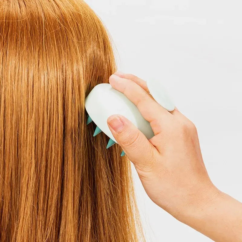 Silicone Shampoo Brush Head Scalp Massage Comb Hair Washing Comb Body