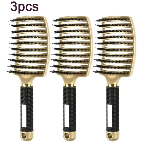 Detangling Hairbrush Scalp Massage Comb Bristle Nylon Women Magic