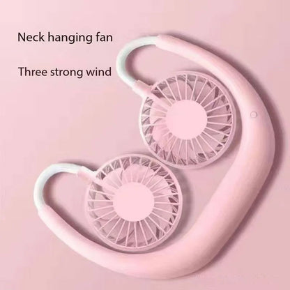 Portable Neck Fan,USB Hands Free Neck Hanging Rechargeable Mini