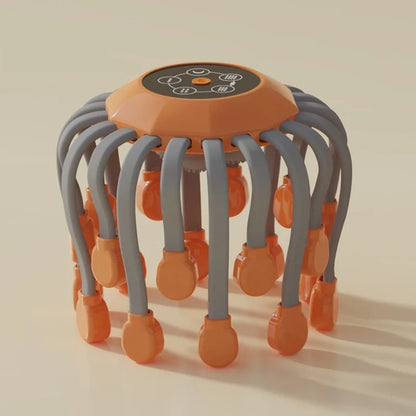 Orange Octopus Head Massager, 10/20 Independent Massage Heads,