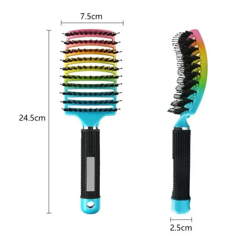 Hair Brush Detangling Hairbrush Bristle&Nylon Women's Wet Curly Hair