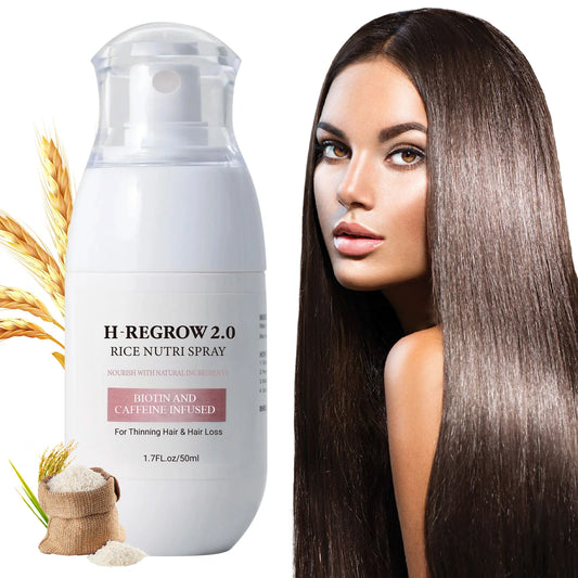Hair Spray Rice Water Strong Hair Follicle Root Thick Loss Prevention