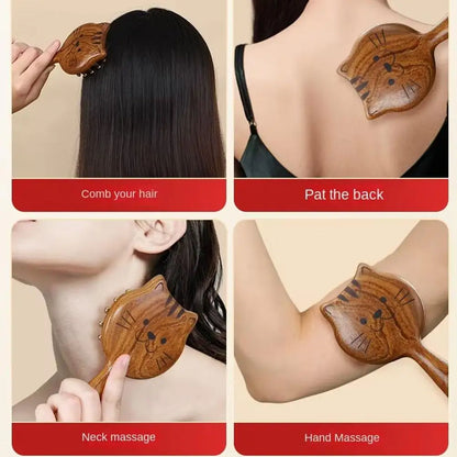 Sandalwood Scalp Massage Comb 28 Coarse Toothed Head Hair Body Massage
