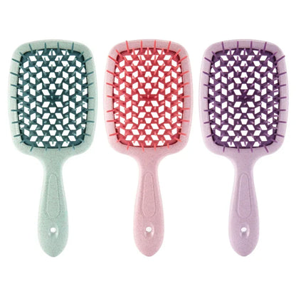 1pc Wide Teeth Air Cushion Combs Salon Scalp Massage Hair Brush Wheat