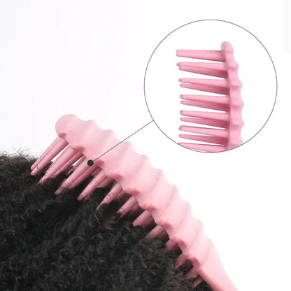 Curly Hair Brush Gentle Detangling Hairbrush Scalp Massage 3-in-1
