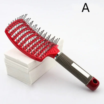 Detangling Hairbrush Scalp Massage Comb Bristle Nylon Women Magic
