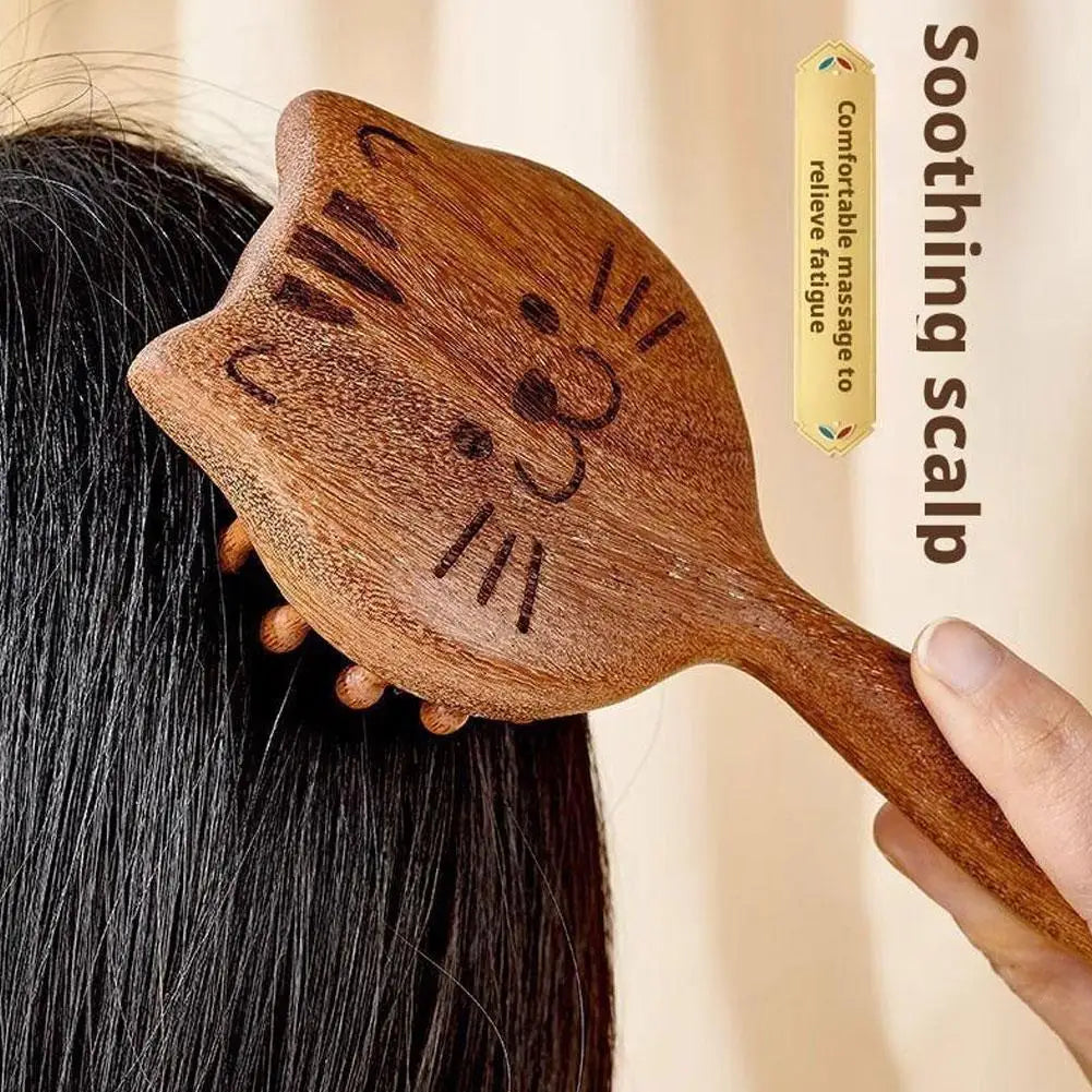 Sandalwood Scalp Massage Comb 28 Coarse Toothed Head Hair Body Massage