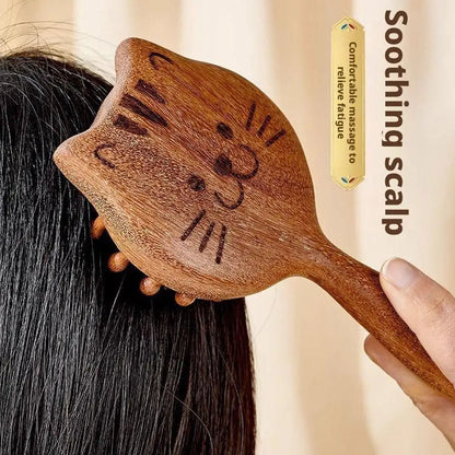 Sandalwood Scalp Massage Comb 28 Coarse Toothed Head Hair Body Massage