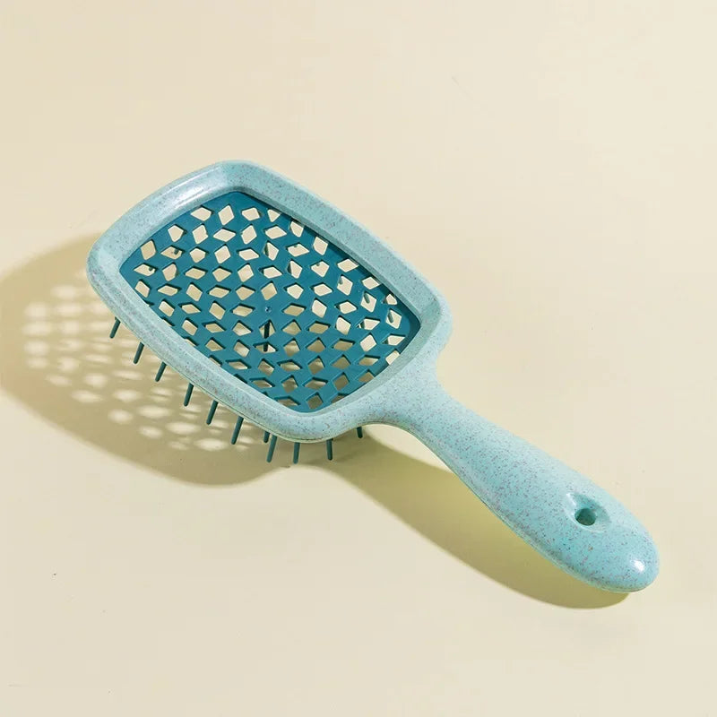 1pc Wide Teeth Air Cushion Combs Salon Scalp Massage Hair Brush Wheat