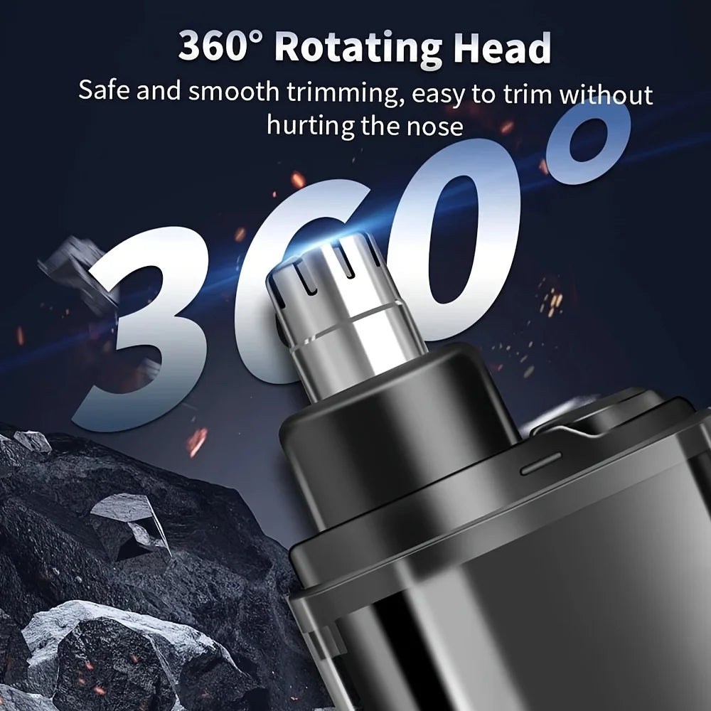 Suitable for men, USB charging nose and ear hair trimmer portable electric nose hair clipper, mini compact design, quick chargin