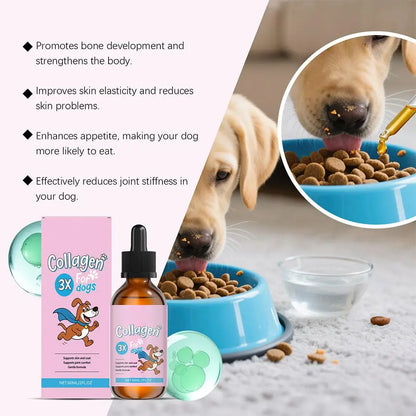 1/3/5Pcs 60ml Dog Pet Collagen Based Staple Food Combined With