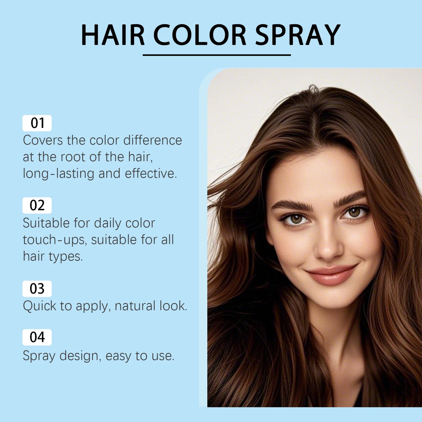 Temporary Hair Color Spray Quick Fix Hair Color Supplement Prevent