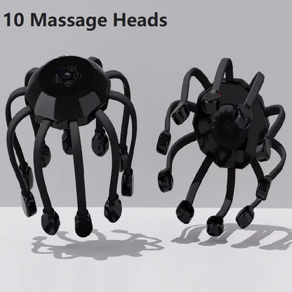 Orange Octopus Head Massager, 10/20 Independent Massage Heads,
