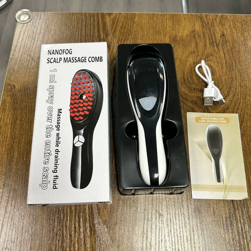 Electric Spray Massage Comb Hair Growth Vibration Head Massager Brush