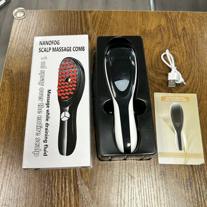 Electric Spray Massage Comb Hair Growth Vibration Head Massager Brush