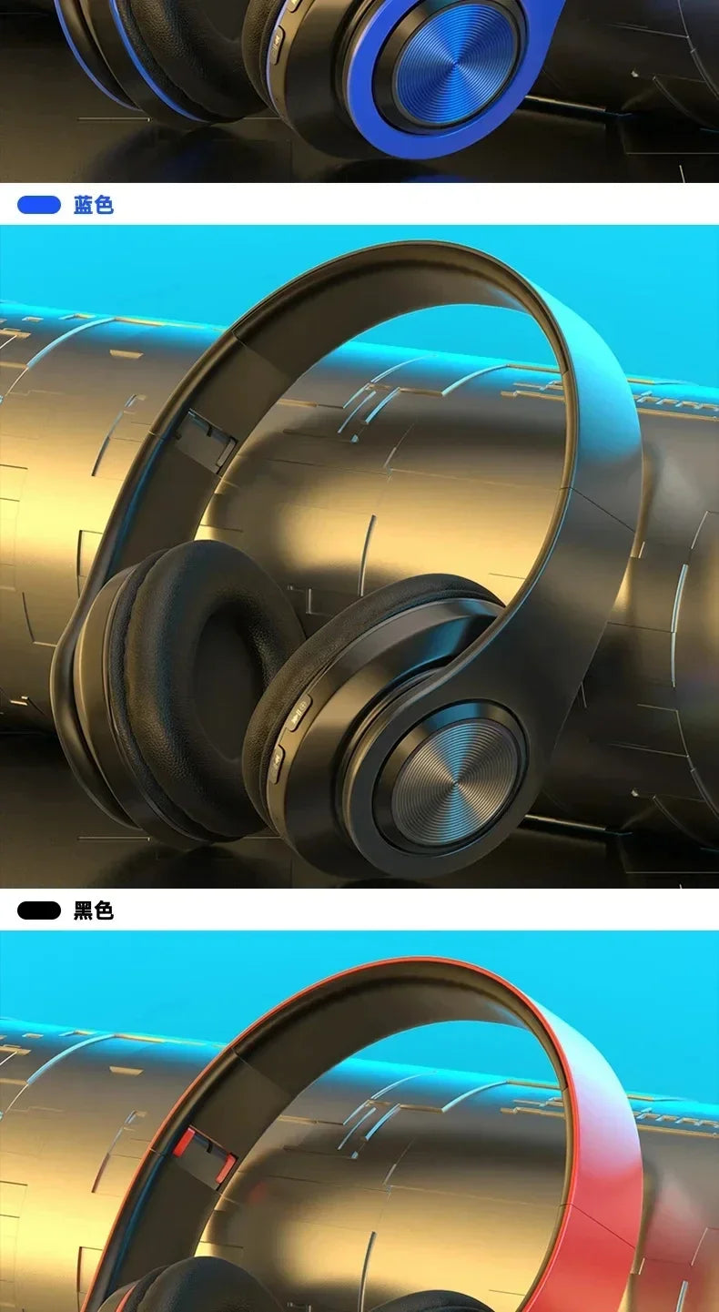 Bluetooth Headphones RGB Lighting Noise Cancellation Foldable Headsets Over Ear Stereo HIFI Sports Headset TF Music Player B39