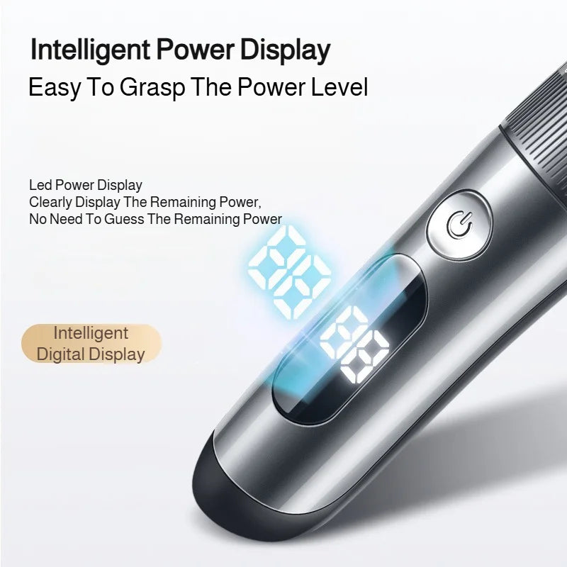 Professional Hair Clipper Set Electric Hair Trimmer with Limit Comb LED Digital Display USB Rechargeable Hair Care Tools