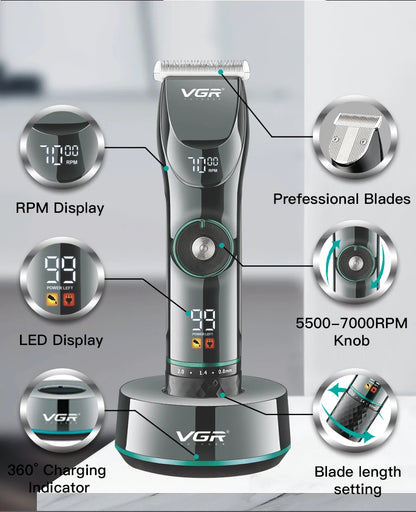 VGR Long Life Hair Trimmer Powerful Power Hair Trimmer Set for Men with Base series hair trimmer