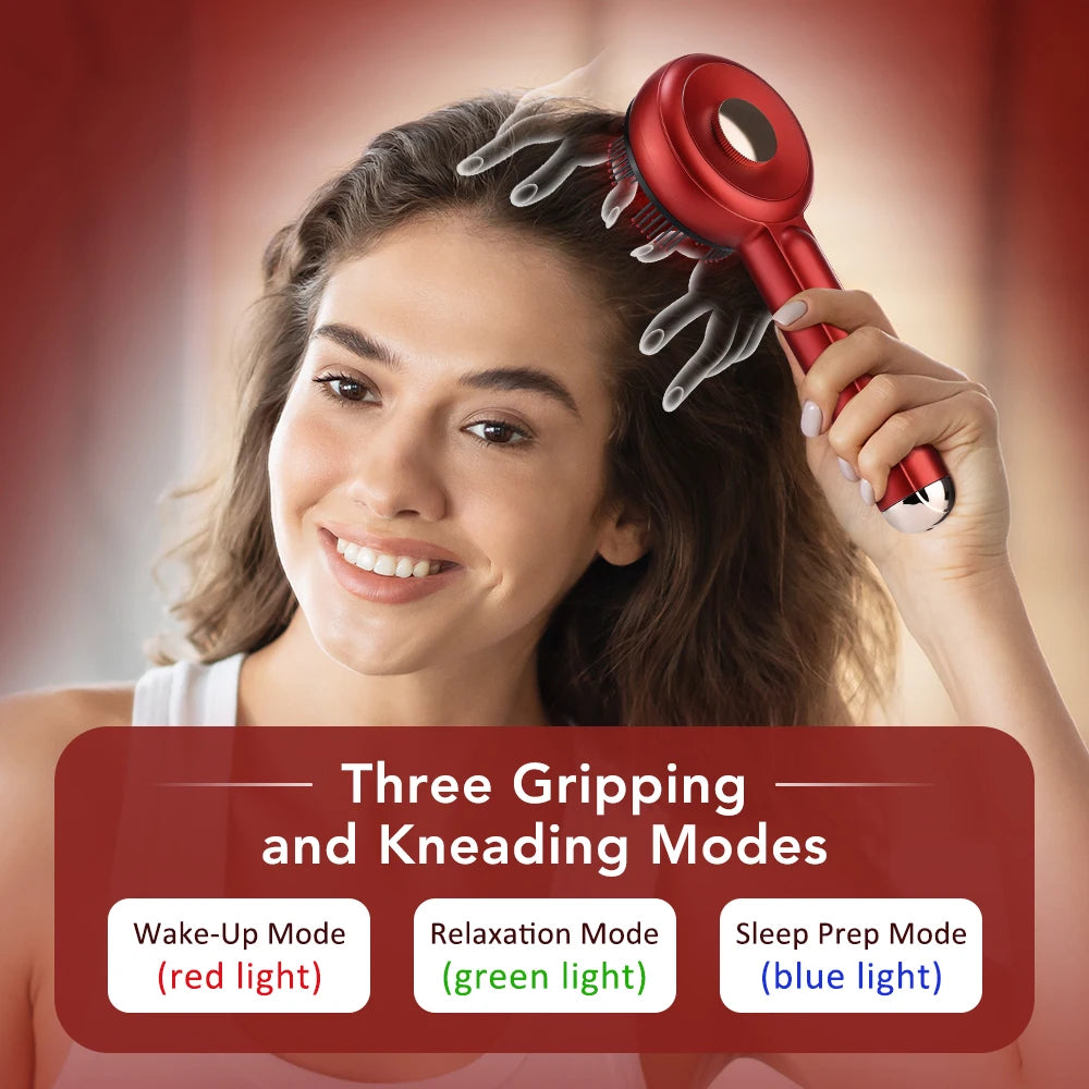 Electric Head Kneading Massage Comb Scalp Relax Massager Oil