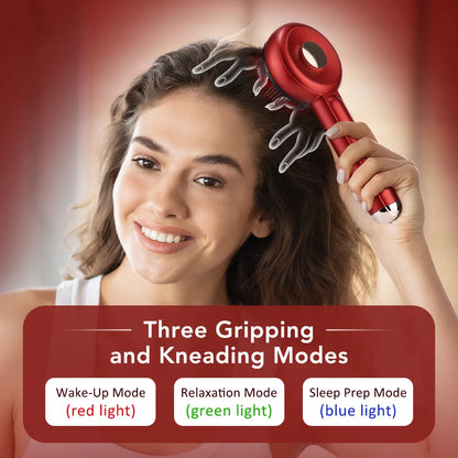 Electric Head Kneading Massage Comb Scalp Relax Massager Oil