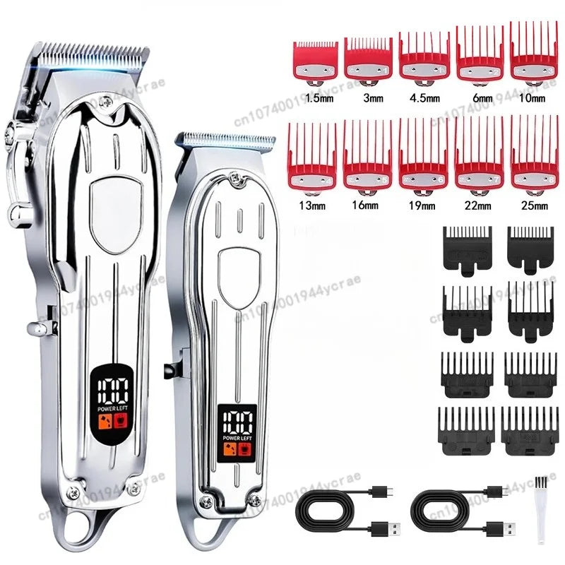 Hair Clipper Beard Trimmer for Men, Professional Electric Hair Clippers Set Cordless Hair Trimmer for Family,Gifts for Men