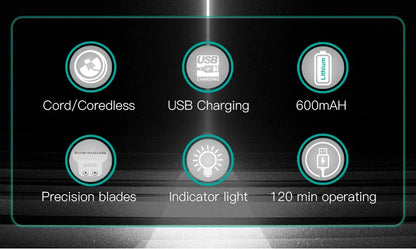 VGR 071 Hair Trimmer Professional Hair Clipper Rechargeable Hair Cutting Machine T-Blade Cordless Portable Trimmer for Men