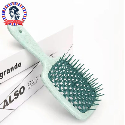 1pc Wide Teeth Air Cushion Combs Salon Scalp Massage Hair Brush Wheat