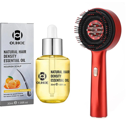 Electric Massage Comb Vibration Red Light Hair Growth Massage Scalp