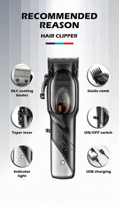 VGR Long Life Hair Trimmer Powerful Power Hair Trimmer Set for Men with Base series hair trimmer