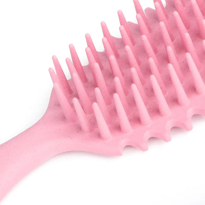 Curly Hair Brush Gentle Detangling Hairbrush Scalp Massage 3-in-1