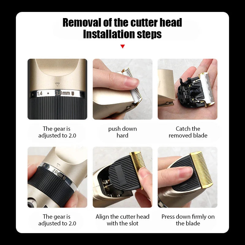 Electric Hair Trimmer Shaver Home Trimmers For Men Hair Clipper Professional Rechargeable Shavers Barber Hair Cutting Machine