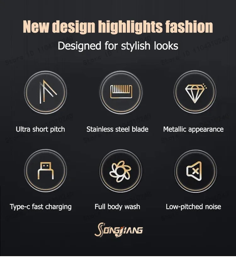 Electric Hair Cutting Machine Vintage T9 Clipper Hair Rechargeable Man Shaver Trimmer for Men's Barber Professional Hair Trimmer