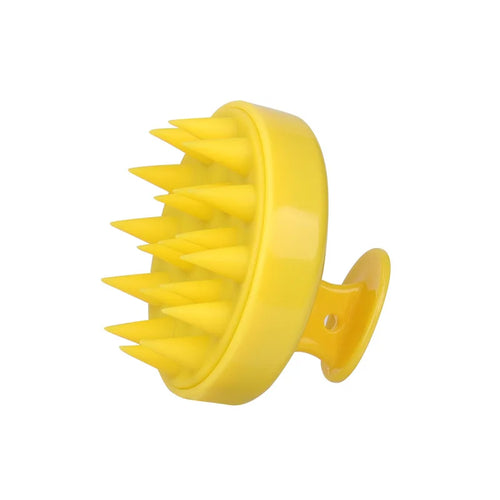 Silicone Shampoo Brush Head Scalp Massage Comb Hair Root Itching Clean