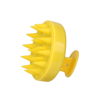 Silicone Shampoo Brush Head Scalp Massage Comb Hair Root Itching Clean