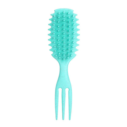 Curly Hair Brush Gentle Detangling Hairbrush Scalp Massage 3-in-1