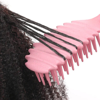 Curly Hair Brush Gentle Detangling Hairbrush Scalp Massage 3-in-1