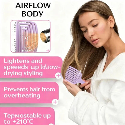 2-in-1 Professional Scalp Massage Comb Hair Styling Brush Square