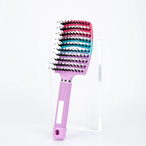 Detangling Hairbrush Scalp Massage Comb Bristle Nylon Women Magic