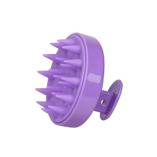 Silicone Shampoo Brush Head Scalp Massage Comb Hair Root Itching Clean