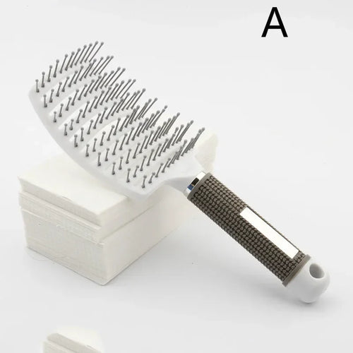 Detangling Hairbrush Scalp Massage Comb Bristle Nylon Women Magic