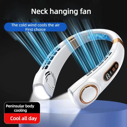 JKUOO Neck Fan Rechargeable, Personal Portable Fan Battery Operated,