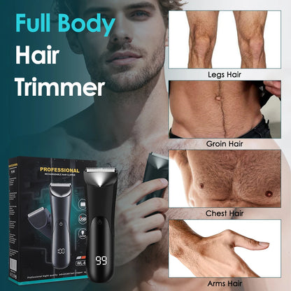 Men's Body Hair trimmer Intimate Areas Groin Chest Balls Bikini And Pubic Hair Removal Sensitive Area Trimmer Men's Beauty Care