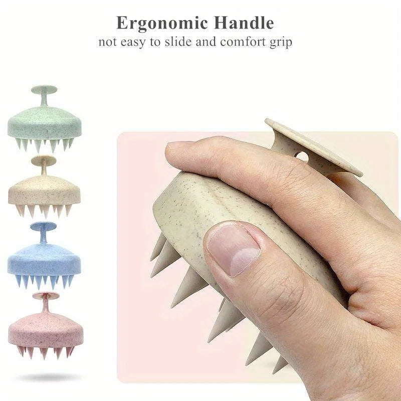 Eco-Friendly Hair Brush Set Soft Bristles & Portable Silicone Scalp