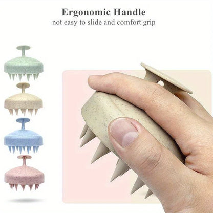 Eco-Friendly Hair Brush Set Soft Bristles & Portable Silicone Scalp